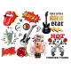 22651711 Rock music collage colaj imagini usor de decupat imagine comestibila din vafa 30x20cm